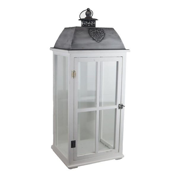 Dřevěná lucerna D6494/C vysoká 73 cm