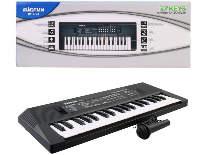 Piáno dětské s mikrofonem na baterie / USB napájení