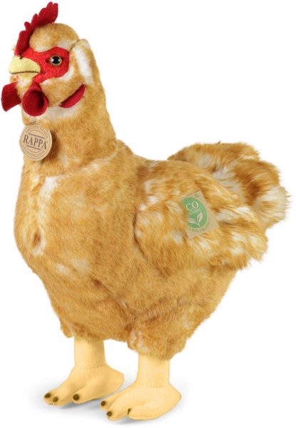 PLYŠ Slepice světlá stojící 33cm s vejcem snášející Eco-Friendly *PLYŠOVÉ HRAČKY*