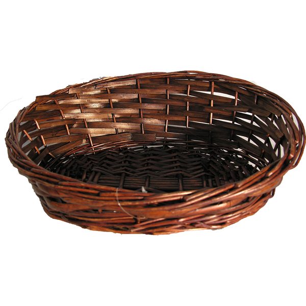 Miska oválná hnědá P1019/H - 36 x 28 x 7/12,5 cm