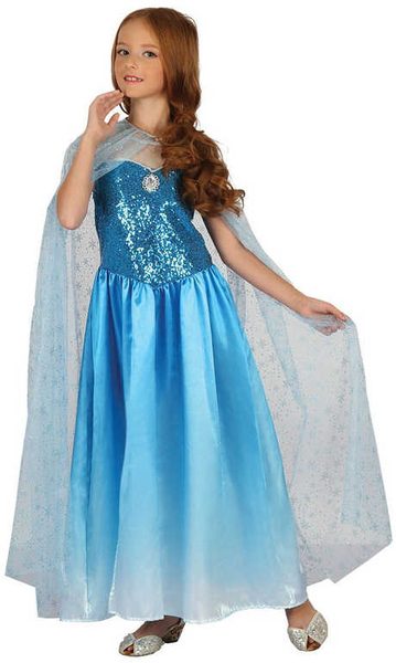 KARNEVAL Šaty Sněhová královna vel. M (120-130cm) 5-9 let *KOSTÝM*