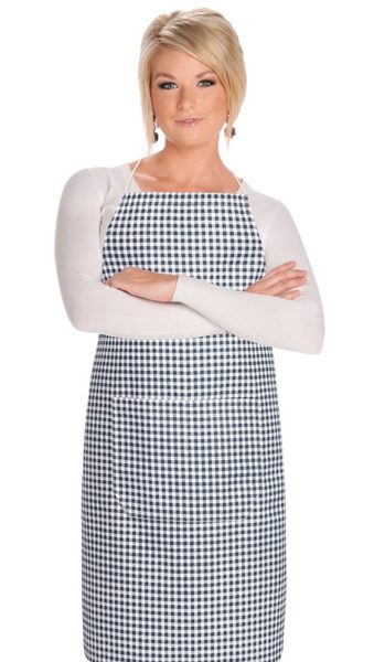 Kuchyňská zástěra BERTA Šedá,Bílá 7750/610 zástěra 67x84 cm