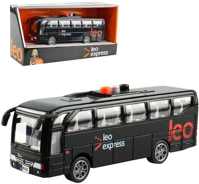 Autobus Leo Express 16cm hlášení řidiče a stewardky CZ na baterie Světlo Zvuk