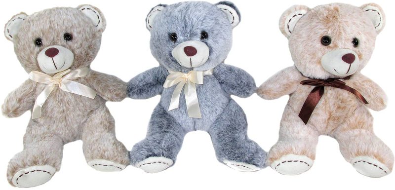 PLYŠ Medvídek s mašlí 17cm 3 barvy *PLYŠOVÉ HRAČKY*