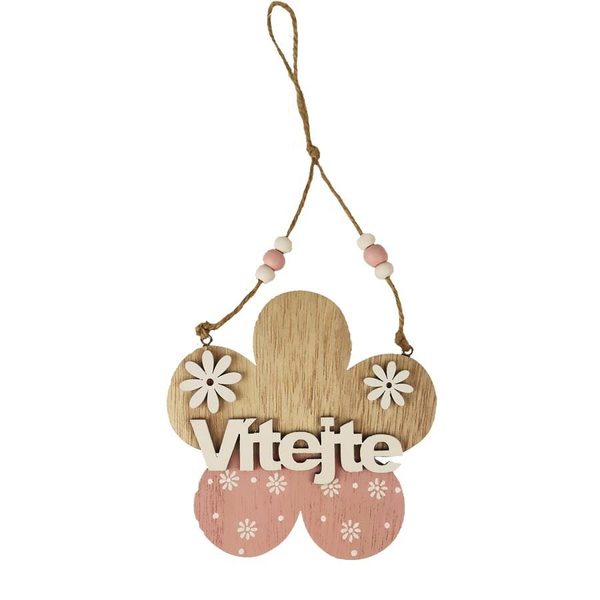 Kytka k zavěšení - VÍTEJTE D5546 - dia 12 x 0,6 cm