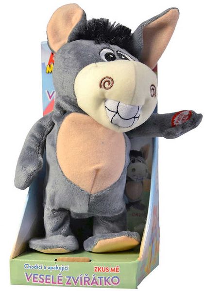 Oslík 22cm opakuje slova chodí na baterie Zvuk