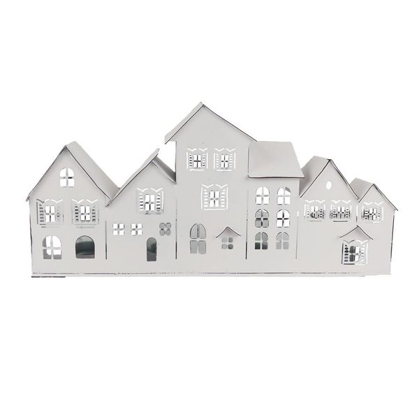 Kovový svícen vesnička K4669/2 - 39x16.5x7.5