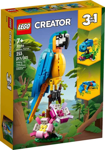 LEGO CREATOR Exotický papoušek 3v1 31136