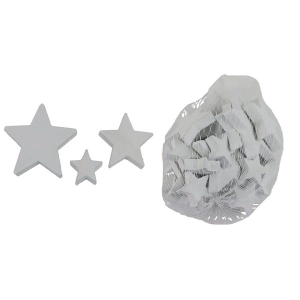 Dekorační hvězda, 24 ks D6398-01 - 2,5 - 6 x 2,5 - 6 x 0,7 cm