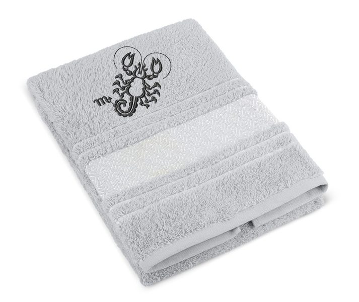 Froté ručník mozaika se znamením ŠTÍR Šedá 123/042