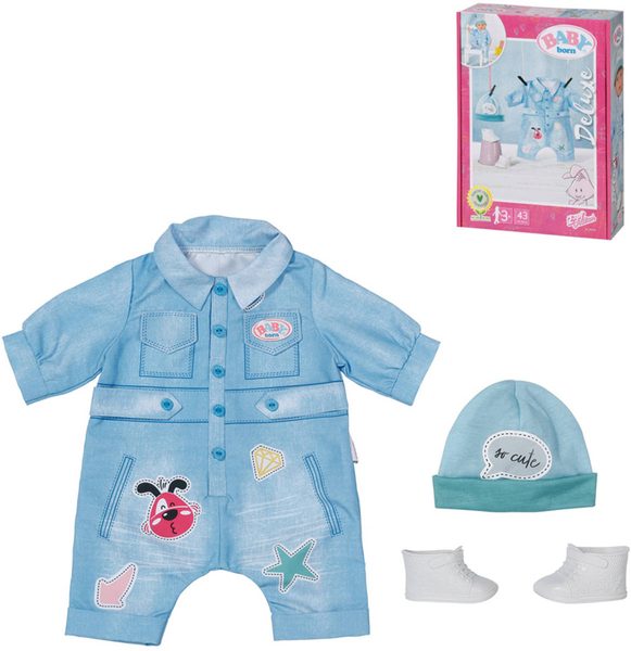 ZAPF Baby Born overal džínový deluxe obleček pro panenku mininko 43cm