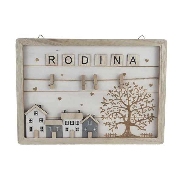 Závěsná dekorace s kolíčky D6121 - 35 x 2 x 25 cm