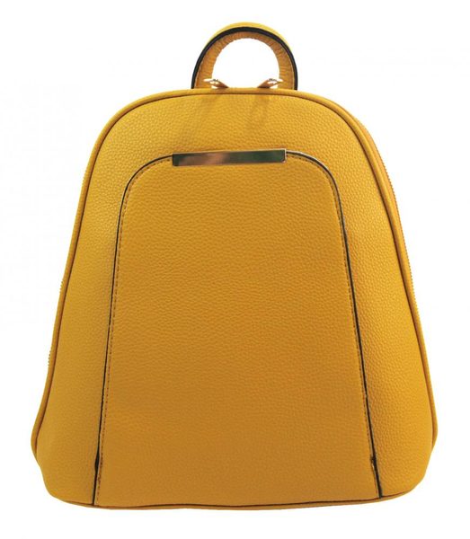 Elegantní menší dámský batůžek / kabelka žlutá