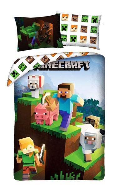 Povlečení Minecraft Farma animals Bavlna, 140/200, 70/90 cm