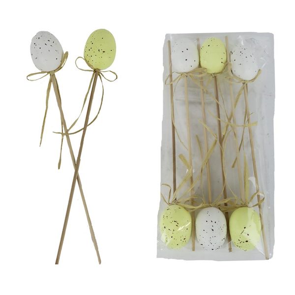 Zápich velikonoční vajíčka, 6 ks X7968/2 - 25*18*3.5CM