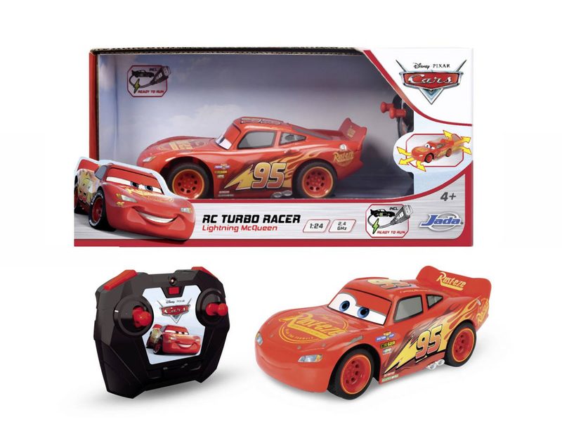 DICKIE Jada RC auto Cars 3 Blesk McQueen Turbo Racer 1:24, 17cm