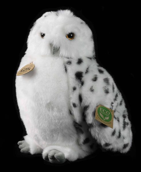PLYŠ Pták sova polární 28cm otáčecí hlava Eco-Friendly *PLYŠOVÉ HRAČKY*
