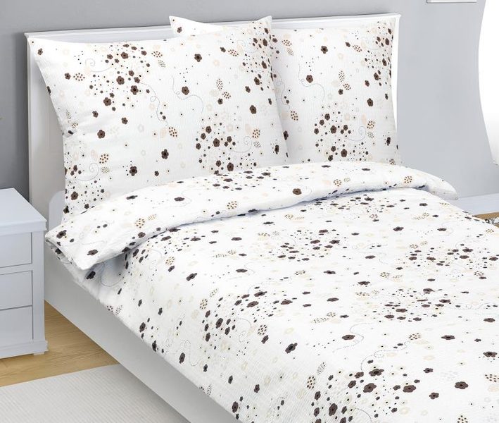 Povlečení krepové Hnědá,Bílá 80/305