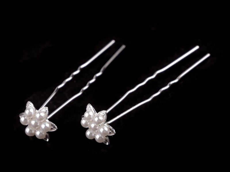 Perlová vlásenka květ Ø17 mm 2 kusy