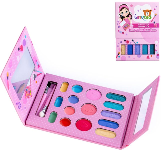 Make-up Beauted dětská sada líčidel šminky se zrcátkem paletka