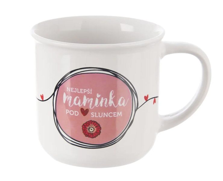 Hrnek porcelán NEJLEPŠÍ MAMINKA 0,34 l O0585 - pr.9cm,v.8,5cm,o.340ml