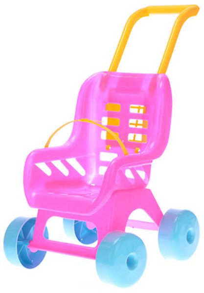 MAD Kočárek barevný BUGGY růžový 48x41x29cm pro panenku miminko