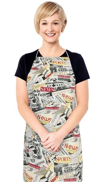 Kuchyňská zástěra ADÉLA Červená,Černá,Bílá 7750/228 zástěra 67x84 cm