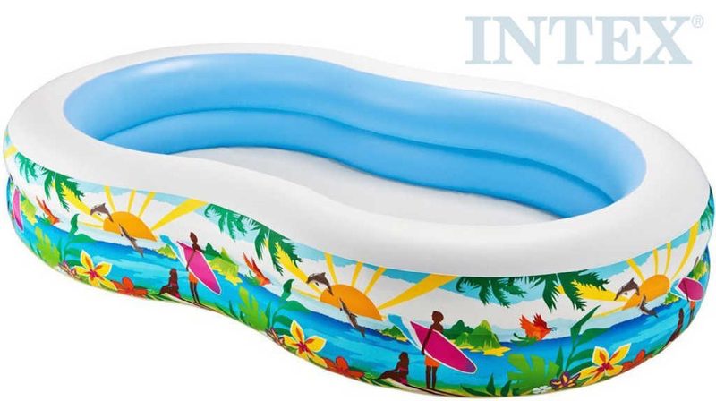 Dětský nafukovací bazén Rajská laguna 259×165×46 cm 56490