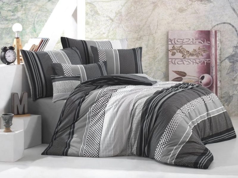 Povlečení bavlna 140x200, 70x90cm Sorento black