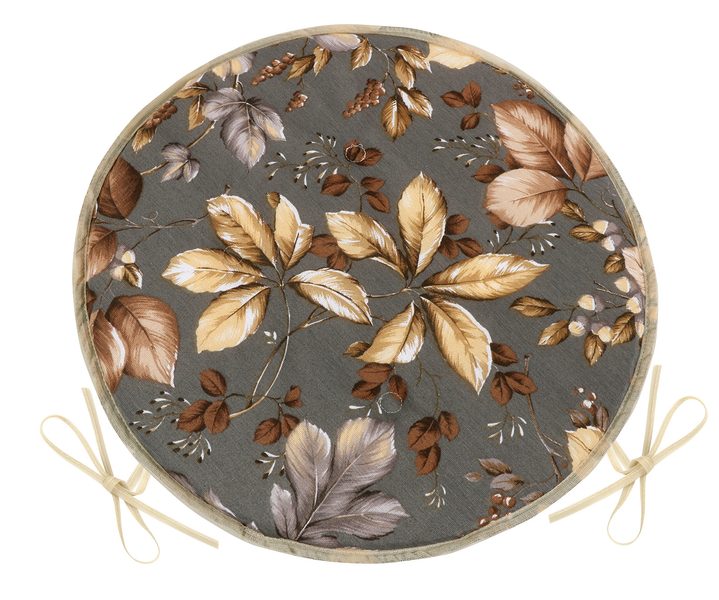 Sedák EMA kulatý hladký Šedá,Béžová,Hnědá 79/564 průměr 40 cm