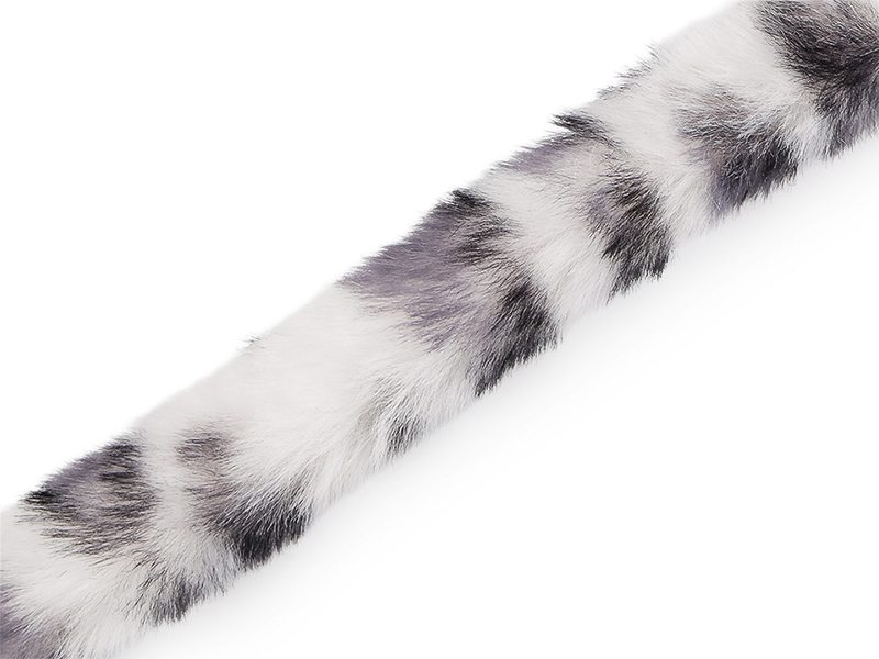 Všívací oděvní / dekorační kožešina kulatá, zvířecí vzor šíře 2,5 cm METRÁŽ