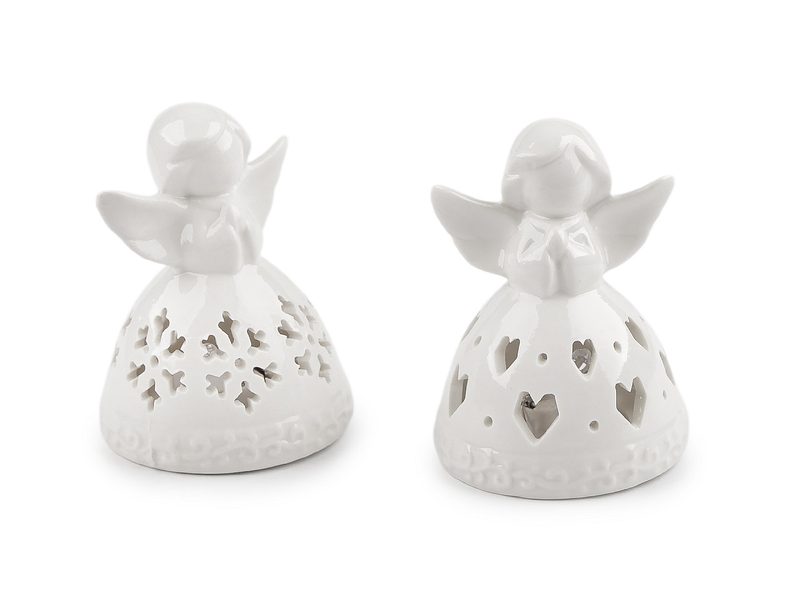 Porcelánový anděl svítící