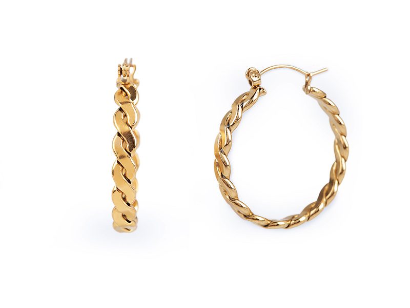 Náušnice z nerezové oceli splétané kruhy