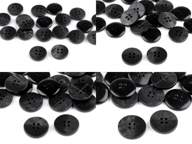 Knoflík s prošitím velikost 24", 28", 36", 40" - balení 20 kusů