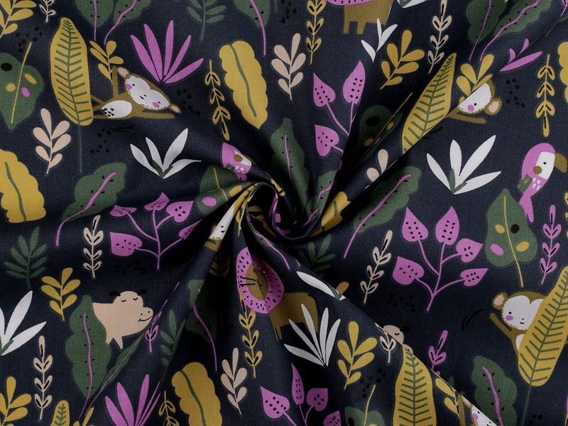 Bavlněná látka / plátno džungle METRÁŽ