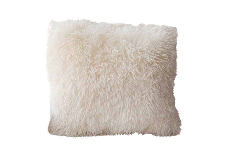 Povlak s dlouhým vlasem béžový 40x40 cm