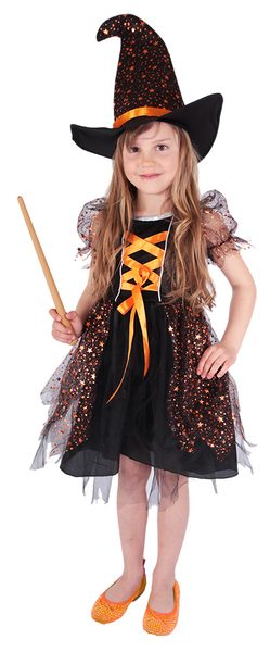 Kostým čarodějnice/halloween hvězdička vel. S