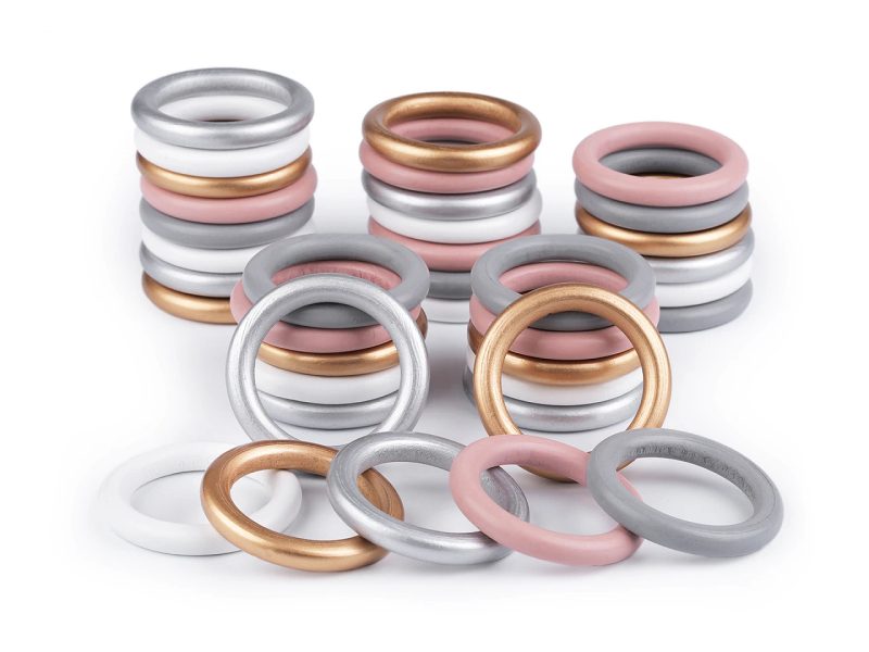 Dřevěný barevný kroužek vnější Ø58 mm 10 kusů