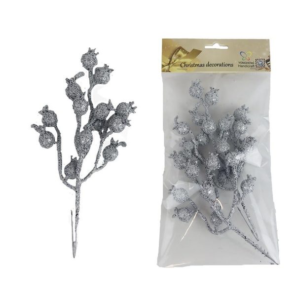 Dekorace s bobulemi X5466-28 - 9 x 3 x 22 cm