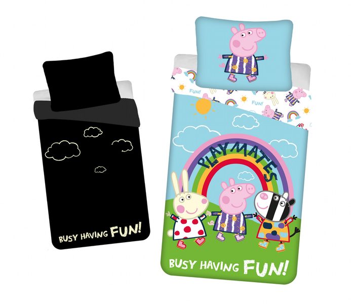 Povlečení Peppa Pig PEP125 svítící efekt 140x200, 70x90 cm