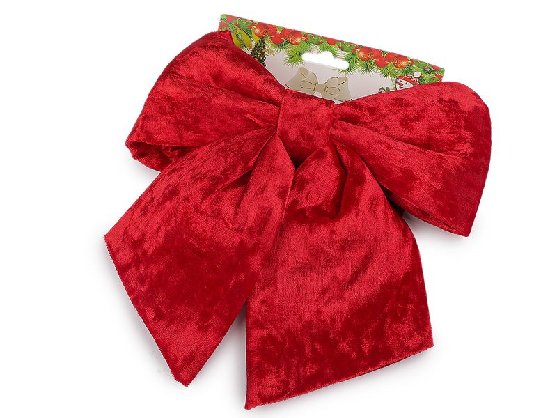 Vánoční mašle sametová 21x24 cm