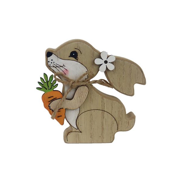 Velikonoční zajíček s mrkví D6954/1 - 12 cm