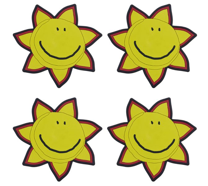 Podtácek sada 4 ks Žlutá 1100/049 10x10 cm - 4ks