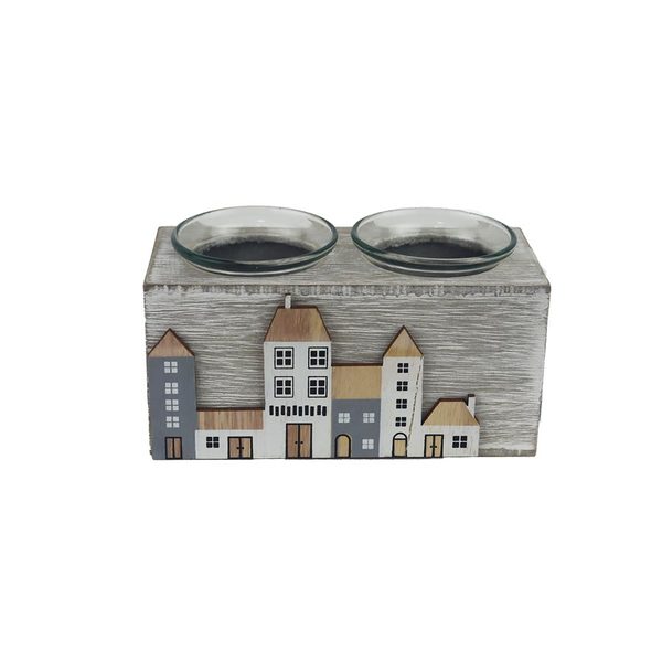 Svícen na 2 svíčky D6570 - výška 8 cm