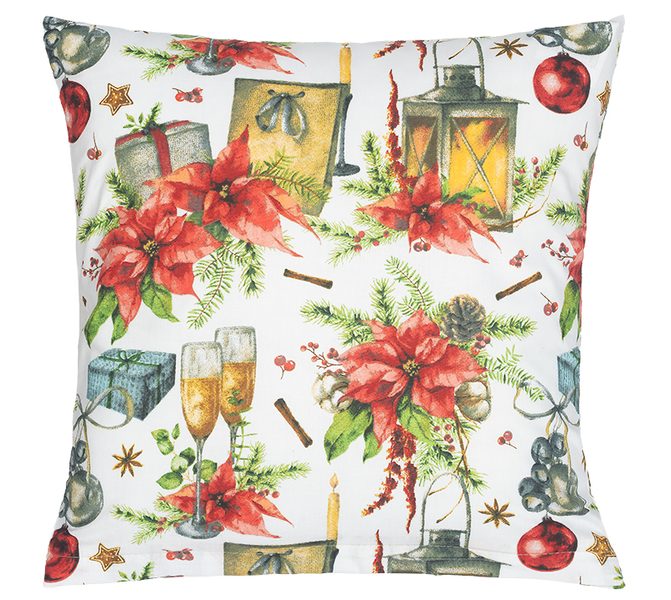 Povláček bavlněný - vánoce Červená,Zelená,Bílá 90/CH20 40x40 cm