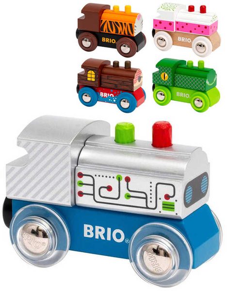 BRIO DŘEVO Lokomotiva 5 druhů *DŘEVĚNÉ HRAČKY*