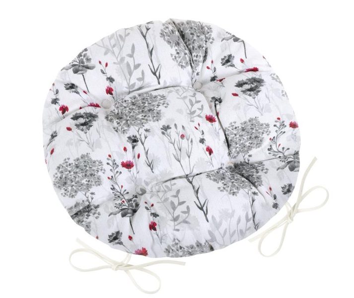 Sedák DITA kulatý prošívaný Šedá,Červená,Bílá 62/405 průměr 40 cm