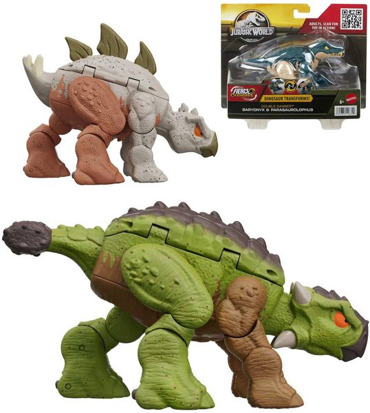 MATTEL Jurassic World dinosaurus pravěký ještěr s transformací 4 druhy plast
