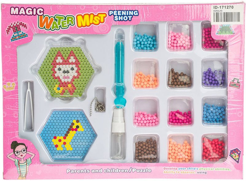 Korálky spojování vodou kreativní set výroba přívěsků s nástroji v krabici