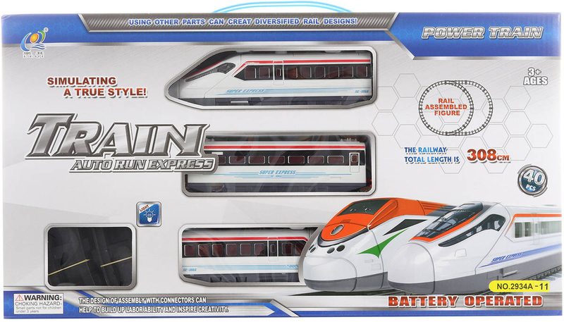 Vláčkodráha set vlaková souprava + koleje rychlovlak na baterie Světlo